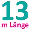 Lauflänge der Rolle ist 13 Meter