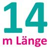 Lauflänge der Rolle ist 14 Meter