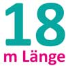 Lauflänge der Rolle ist 18 Meter