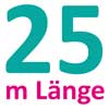 Lauflänge der Rolle ist 25 Meter