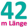 Lauflänge der Rolle ist 42 Meter