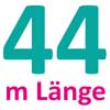 Lauflänge der Rolle ist 44 Meter