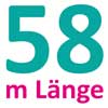 Lauflänge der Rolle ist 58 Meter