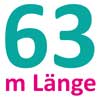 Lauflänge der Rolle ist 63 Meter