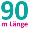 Lauflänge der Rolle ist 90 Meter